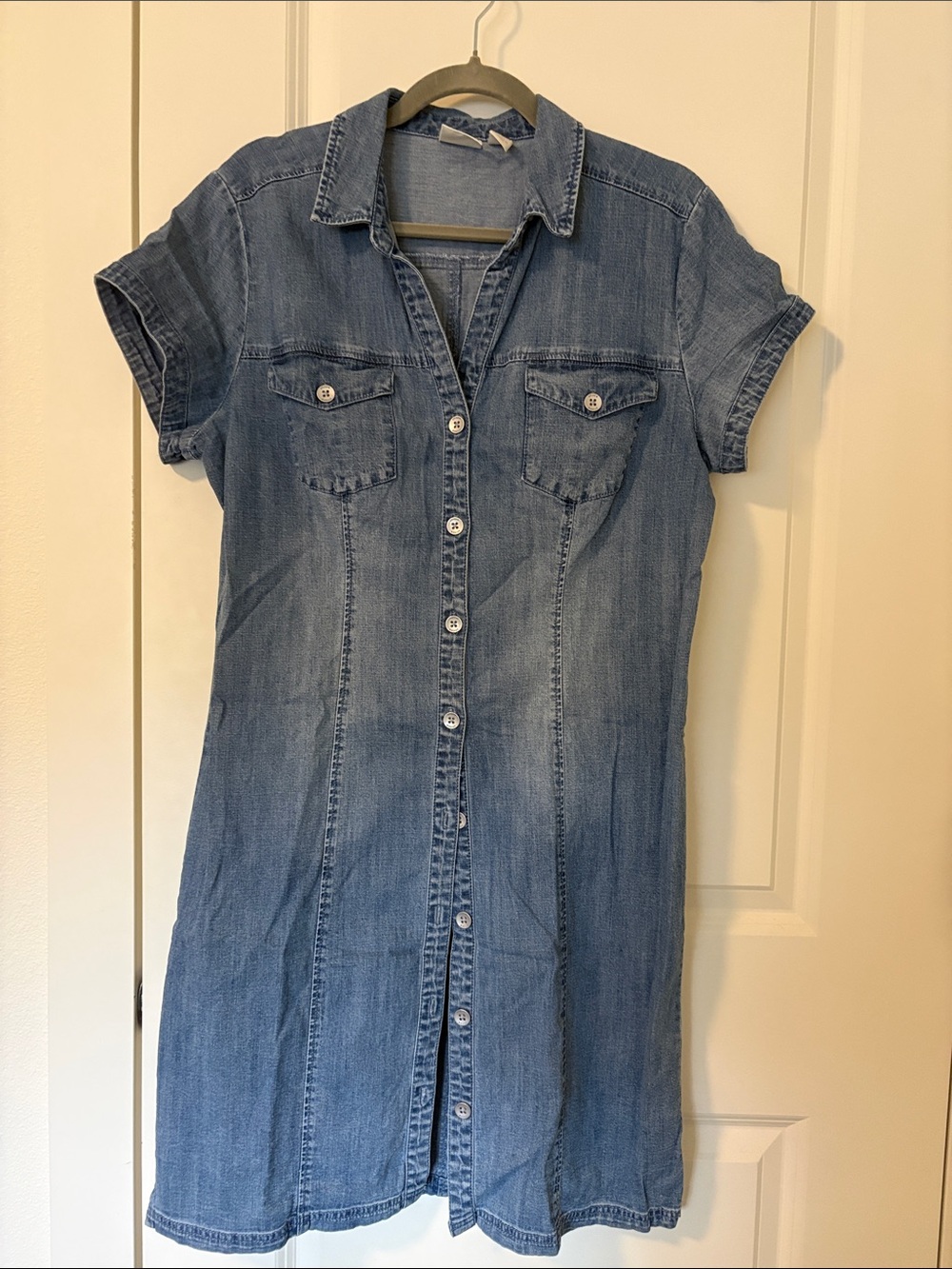 Chico's Light Blue Denim Shirt Dress